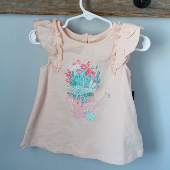 🍁5/$25🎃 Cynthia Rowley Size 18M Ruffled Top Watering Can Design - Picture 1 of 3